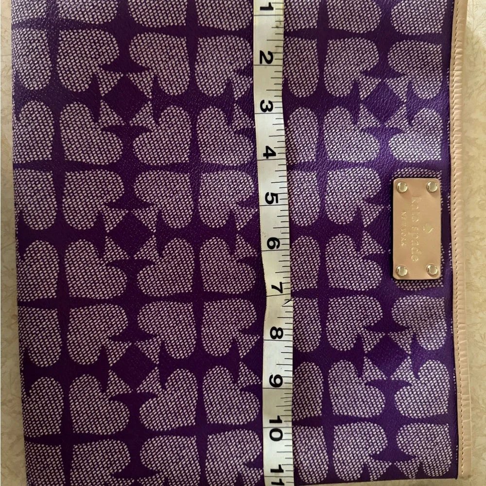 Kate Spade Purple Heart Pattern Clutch or iPad sleeve